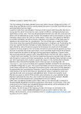 PARISH COUNCIL NEWS May 25